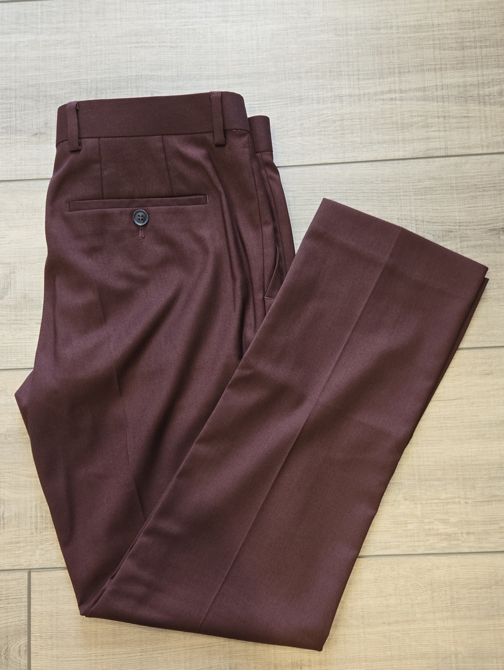 Topman Men's Dress Pants in Deep Burgundy Slim Fit